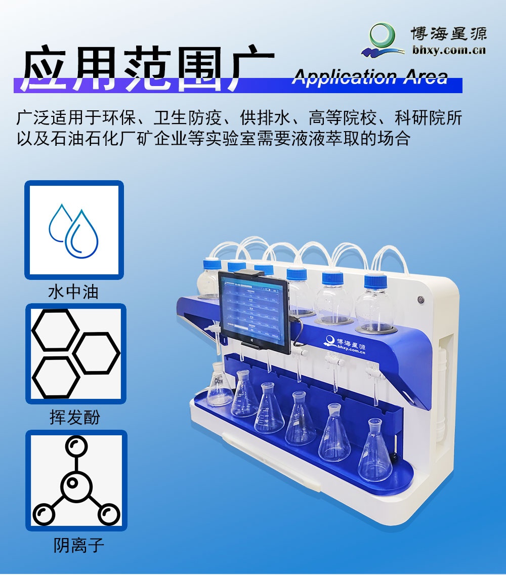 全自動液液萃取儀 密閉式氣流震蕩內(nèi)循環(huán)萃取機(jī) 水中陰離子萃取裝置